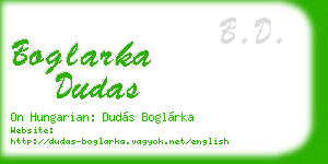 boglarka dudas business card
